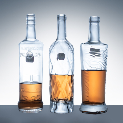 Super Flint Glass Material Bottle for Empty Liquor Vodka Rum Gin 200ml 500ml 750ml 1L