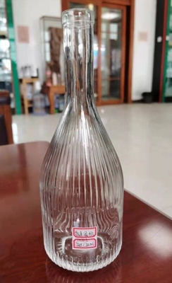 Customized Shape Inside Engraving 200ml 375ml Clear Bottle for Vodka Tequila Rum