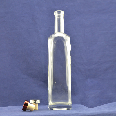Customized Logo Acceptable Clear White 750ml Spirit Bottle for Rum Vodka and Whiskey