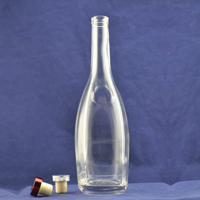 Customized Logo Acceptable Clear White 750ml Spirit Bottle for Rum Vodka and Whiskey