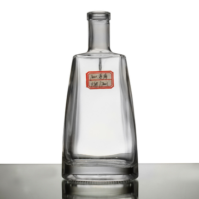 Super flint glass material Unique Polygon Shape Glass Bottle for Spirit Gin Vodka Ideal