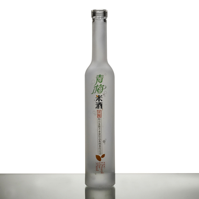 375ml 500ml Frosted Glass Bottle with Label Printing and Free Sample Offered