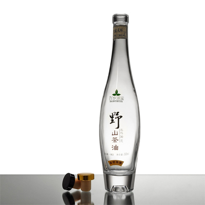 375ml 500ml Frosted Glass Bottle with Label Printing and Free Sample Offered