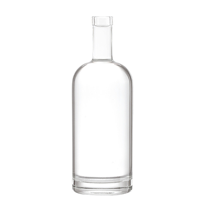 Hot Stamping 2 Liter Glass Bottle for Customized Shape Juice Spirit Beverage Alcohol Vodka Gin Blue Wine