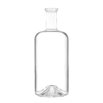 Crystal White 750ml Super Flint Glass Bottle for Whiskey Tequila Champagne Rum Vodka