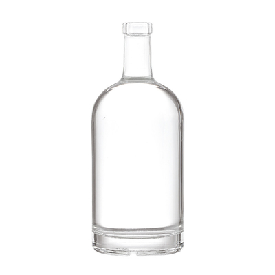 Crystal White 750ml Super Flint Glass Bottle for Whiskey Tequila Champagne Rum Vodka