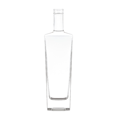 Crystal White 750ml Super Flint Glass Bottle for Whiskey Tequila Champagne Rum Vodka