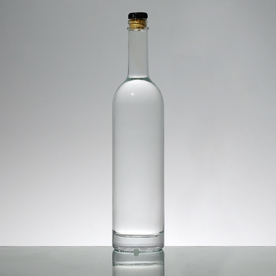 Hot Stamping Surface Handling 1L Super Glass Whiskey Bottle Made of Crystal White Material