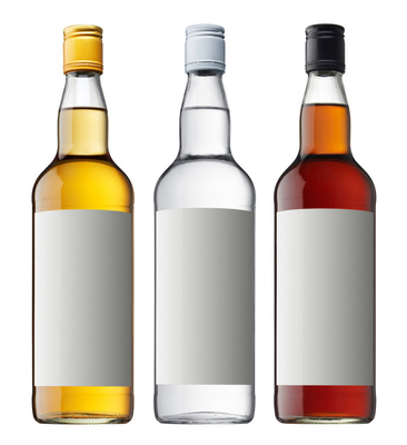 Screen Printing Glass Cap Sealing Type Vodka Bottles for Spirits from OEM