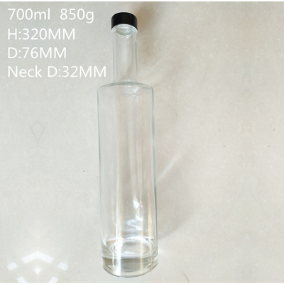 Screen Printing Glass Cap Sealing Type Vodka Bottles for Spirits from OEM