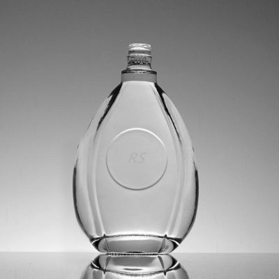 Deep Process Hot Stamping Glass Bottle for Wine in Water Drop Shape