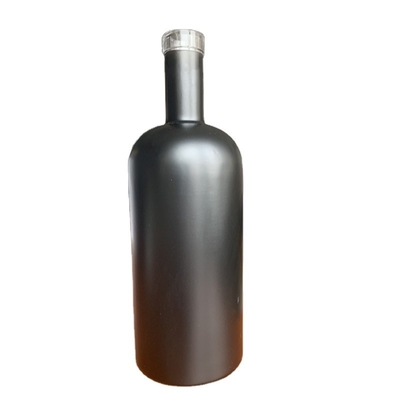 Matte Black Liquor Gin Vodka Brandy Glass Wine Bottle 500ml 750ml 700ml