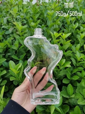 500ml Super Flint Material Clear White Glass Bottle for Vodka Whiskey Gin