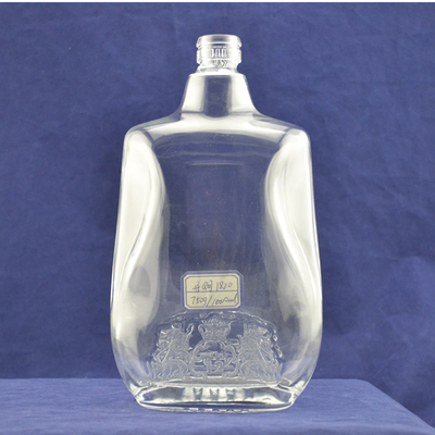 Alcohol Glass Bottle with Cork Stoppers 1 Liter Capacity Super Flint Material