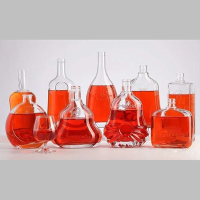 Transparent Fancy Unique Shaped Wine Glass Bottle with Cap 750ml SGS Certified