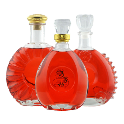 1000ml Clear Square Glass Bottle for Vodka Made of Super Flint Glass Material