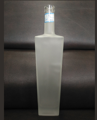 500ml Square Glass Bottle for Beverage Liquor Brandy Whiskey Vodka Gin Rum Decal Label
