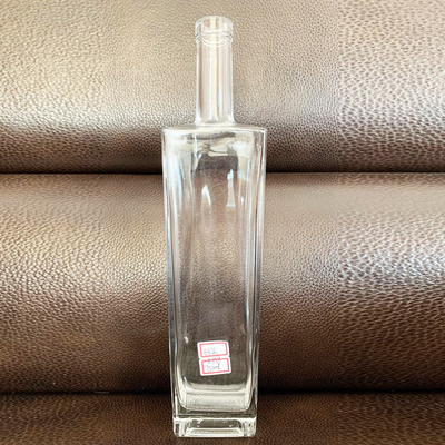 500ml Square Glass Bottle for Beverage Liquor Brandy Whiskey Vodka Gin Rum Decal Label