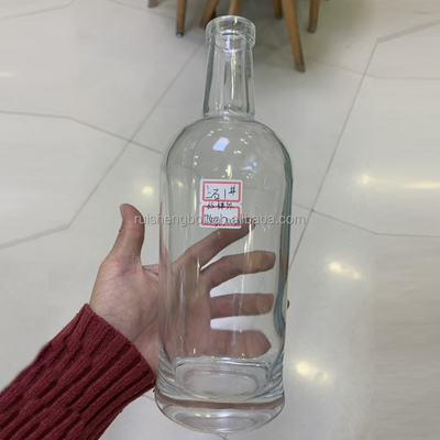 Super Flint 700ml Spirit Glass Vodka Bottle with Cork OEM/ODM Acceptable Customizable