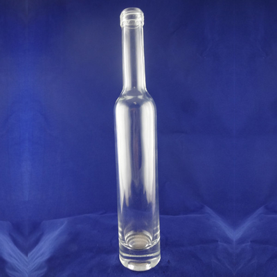 Customizable Logo Printing Slim Tall Round Glass Vodka Liquor Bottles with Cork Seal