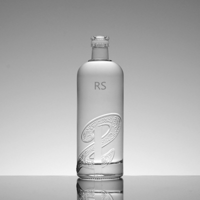Empty Transparent 700ml Cork Top Clear Vodka Glass Bottle for Liquor
