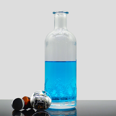 Customized Shape Super Flint 375ml 750ml 1000ml Glass Bottles for Brandy Liquor Sauce