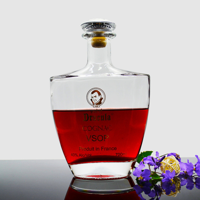 Customized 1000ml 750ml 700ml 500ml Glass Bottle for Liquor Vodka Gin Whiskey CE Standard