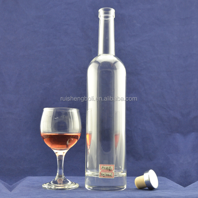 Custom Size Flint Glass Bottle for Limoncello Decal Surface and Crystal Material