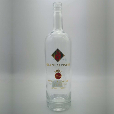 Customized Color Spray Vodka Glass Bottle 750ml with Super Flint Glass Material