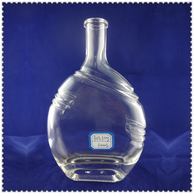 Transparent 750ML Empty Ciroc Vodka Glass Bottles Botella with Transparent Design