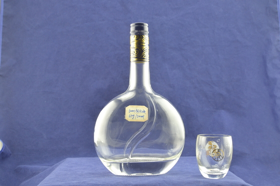 Transparent 750ML Empty Ciroc Vodka Glass Bottles Botella with Transparent Design
