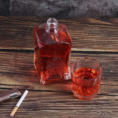 Super Flint 500ml 700ml 750ml Brandy Liquor Glass Wine Bottles with and Fashion Design