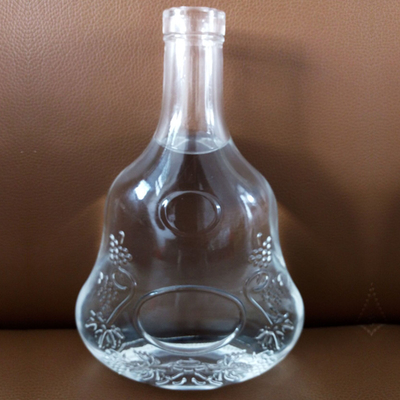 Super Flint 500ml 700ml 750ml Brandy Liquor Glass Wine Bottles with and Fashion Design