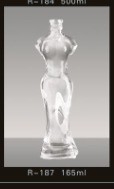 350ml 500ml 750ml Customized Women Body Shaped Glass Bottle for Spirit Alcohol Ship