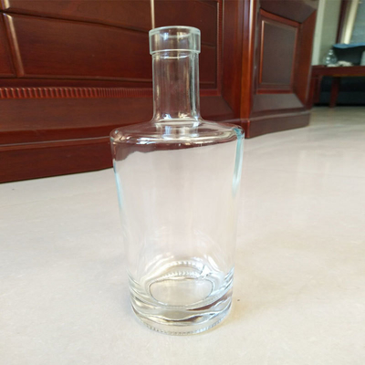 Customized 500ml Transparent Fancy Unique Glass Liquor Wine Whisky Vodka Tequila Bottle