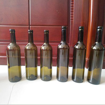 Hot Stamping 750ml Amber Glass Bottle for Vodka Whisky Brandy Beverage