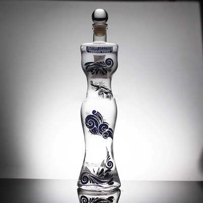 Whisky Custom Design Glass Bottle 750ml Flip Top Vodka Bottle with Express Shipping