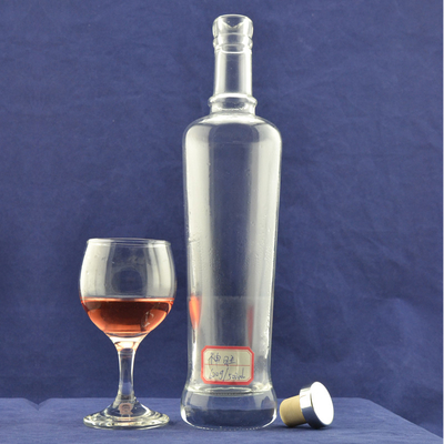 Bulk Production Super Flint Glass Material 750ml Glass Vodka Wine Bottle for Spirit Drink