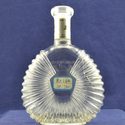 Transparent Glass Vodka Bottle Made in Ukraine with Frosted Design at CIF
