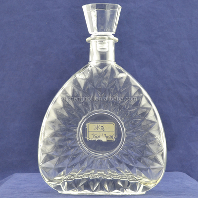 Transparent Glass Vodka Bottle Made in Ukraine with Frosted Design at CIF
