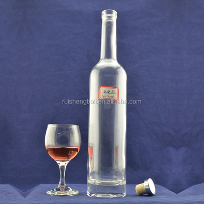 Transparent Glass Vodka Bottle Made in Ukraine with Frosted Design at CIF