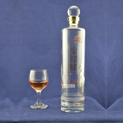Industrial Beverage 1L Long Neck Glass Bottle with Cork of Whisky