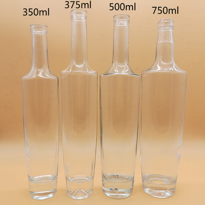 Clear 750ml Glass Liquor Bottles for Vodka Whiskey Spirits Alcohol