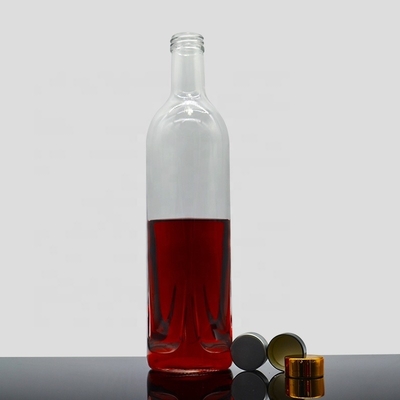 Super Flint Glass Cork Sealing Type 750ml Vodka Whisky Sherry Whiskey Wine Glass Bottles
