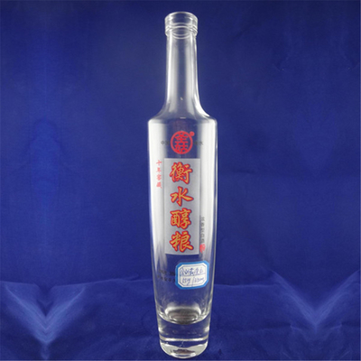 Free Sample 500 ml 750 ml Glass Round Liquor Bottle with Cork Sealing Type