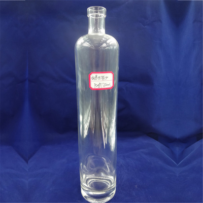 Free Sample 500 ml 750 ml Glass Round Liquor Bottle with Cork Sealing Type