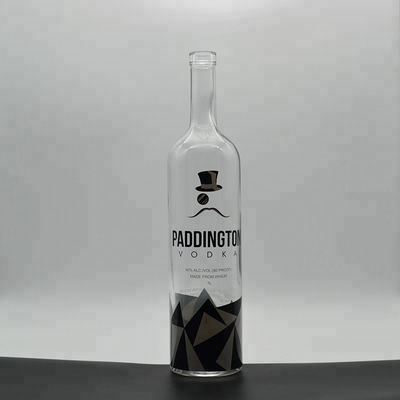 Super Flint Glass Collar 750ml Vodka Bottles with Screw Top Sealing Type on Promotion