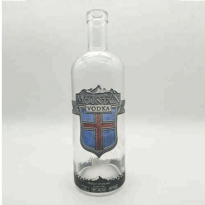 Super Flint Glass Collar 750ml Vodka Bottles with Screw Top Sealing Type on Promotion