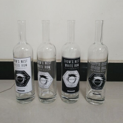 Decal Surface Handling Crystal Empty Beluga Vodka Bottles 750ml for Bulk Purchase