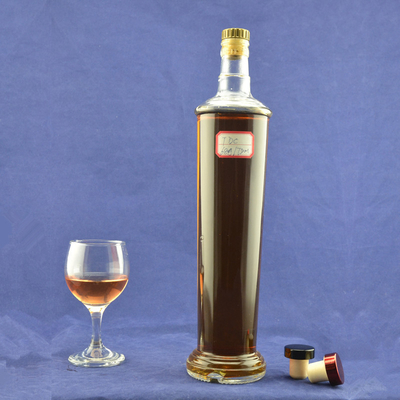 500ml 750ml Glass Vodka Whisky Bottles Super Flint Glass Material and Flat Base Design